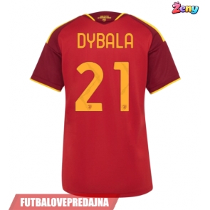 Lacne Ženy Futbalové dres AS Roma Paulo Dybala #21 2026-27 Krátky Rukáv - Domáci
